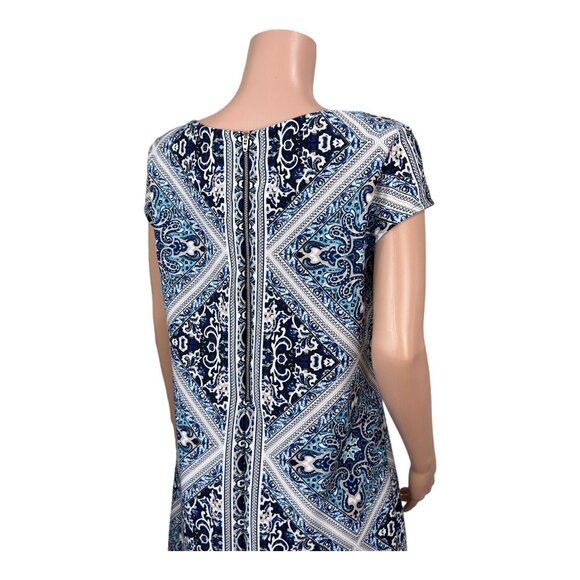 Tiana B Womens SZ 16-Multicolored Sheath Knee Length Dress-Cap Sleeve-Stretch - Picture 12 of 16